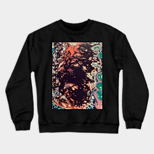 Planetary peace fluid abstract paint Crewneck Sweatshirt